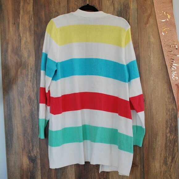 Lane Bryant 18/20 Cardigan Sweater Striped Soft Womens - Picture 2 of 3